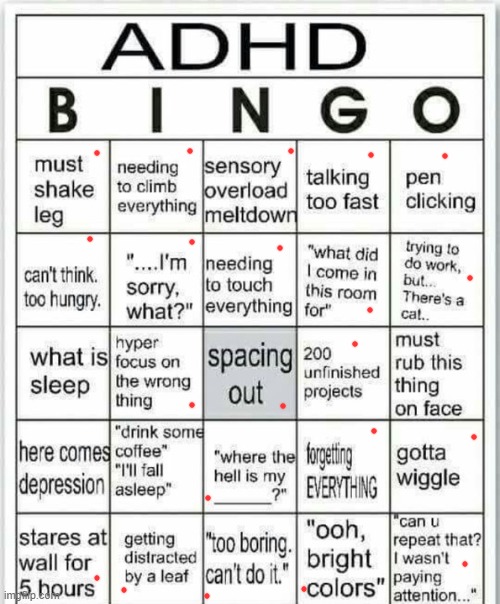 official certification | image tagged in adhd bingo | made w/ Imgflip meme maker