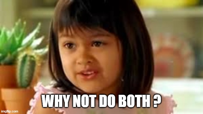 WHY NOT DO BOTH ? | made w/ Imgflip meme maker