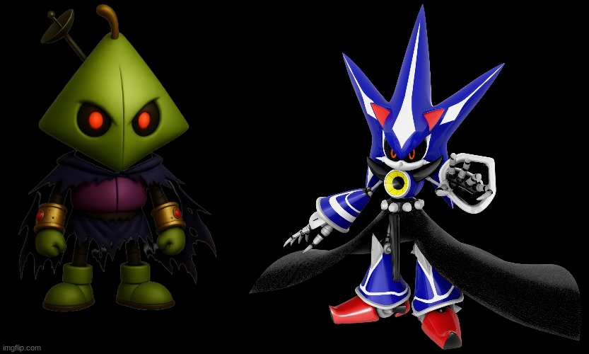 Neo Metal Cory and Neo Metal Sonic | image tagged in ocs | made w/ Imgflip meme maker