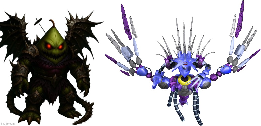 Metal monster and Metal overlord | image tagged in ocs | made w/ Imgflip meme maker