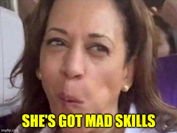 Kamala Harris | SHE'S GOT MAD SKILLS | image tagged in kamala harris | made w/ Imgflip meme maker