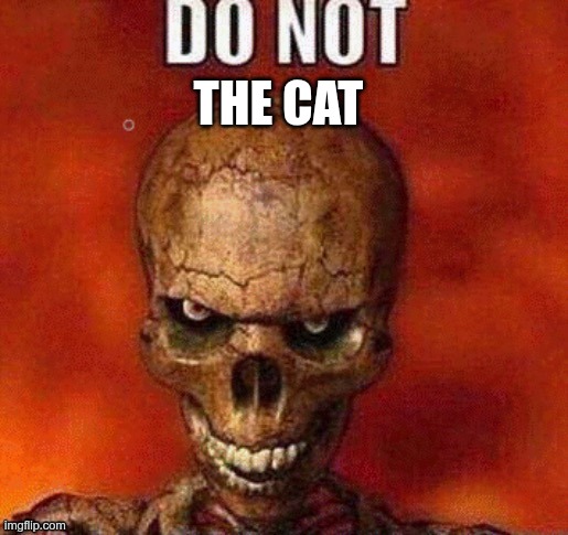 DO NOT THE CAT | THE CAT | image tagged in do not skeleton | made w/ Imgflip meme maker