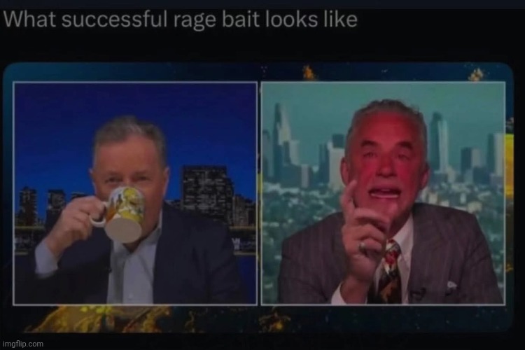 Bro looks like a tomato lmaoooo | image tagged in ragebait,piers morgan,jordan peterson,crying,absolute gammon | made w/ Imgflip meme maker
