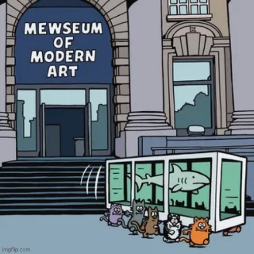 Learn to Speak Cat | image tagged in cats,comics,learn to speak cat,moma,exhibit,shark | made w/ Imgflip meme maker