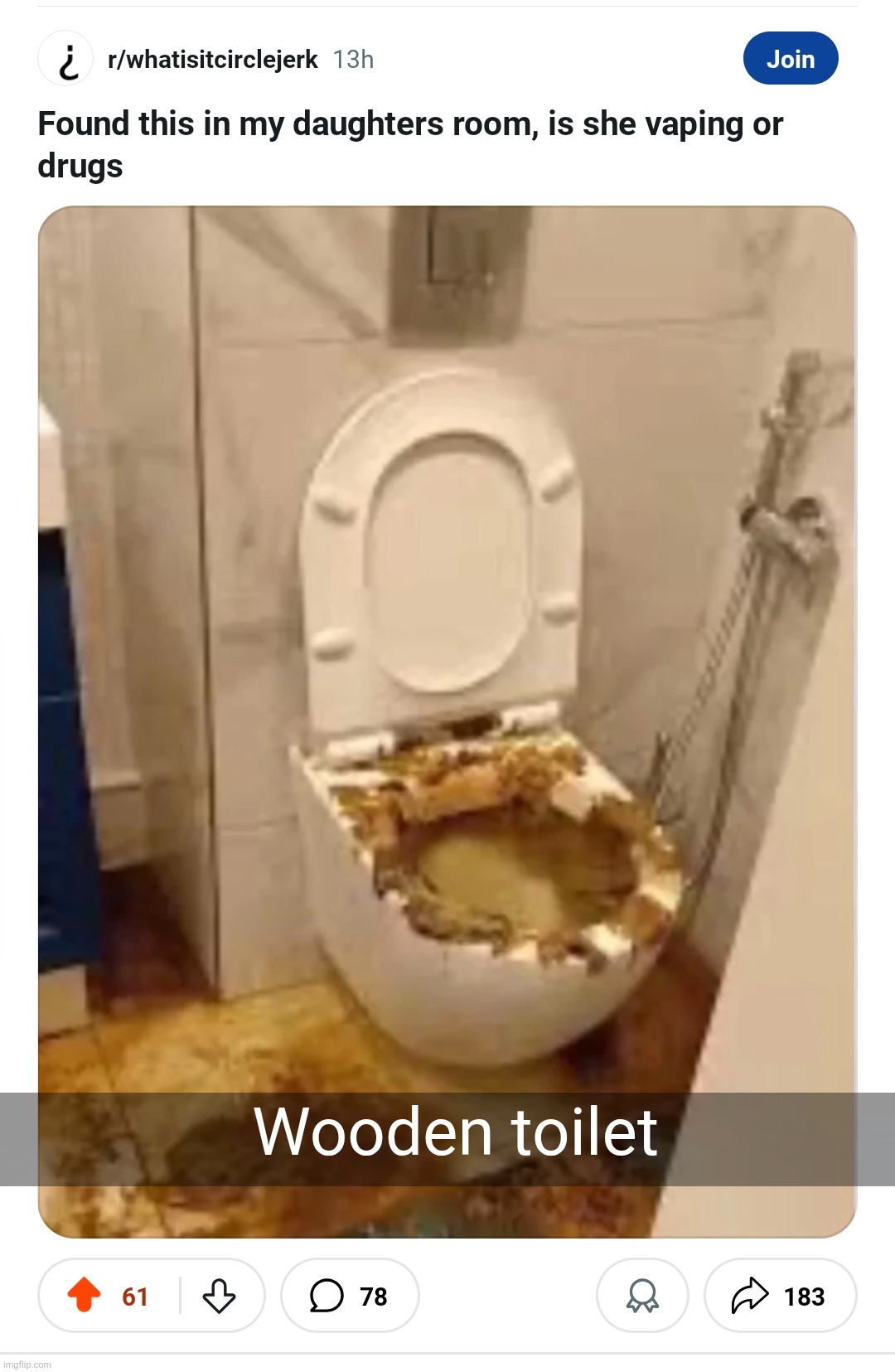 Wooden toilet | made w/ Imgflip meme maker