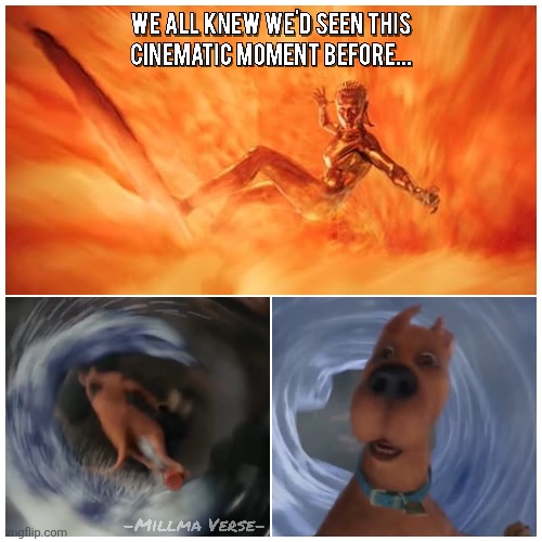 Silver Surfer or Scooby Doo | image tagged in fantastic four,scooby doo,surfing,lava,ice | made w/ Imgflip meme maker