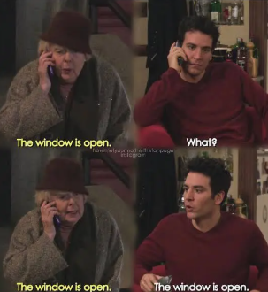 The window is open Blank Meme Template
