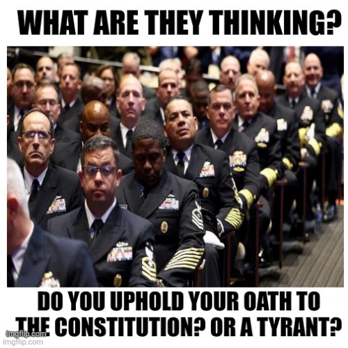 Constitutional crisis | image tagged in trump tyrant,hegseth sycophant,constitution,or tyranny,well generals | made w/ Imgflip meme maker