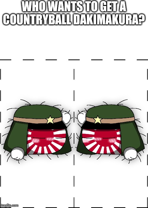 Japanese Empire Dakimakura | WHO WANTS TO GET A COUNTRYBALL DAKIMAKURA? | image tagged in countryballs,japan,dakimakura,ww2,just for fun,memes | made w/ Imgflip meme maker