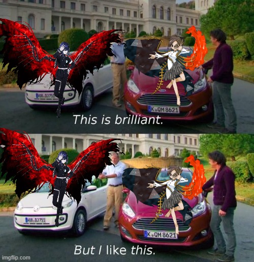 Ariya or Ima | image tagged in this is brilliant but i like this | made w/ Imgflip meme maker