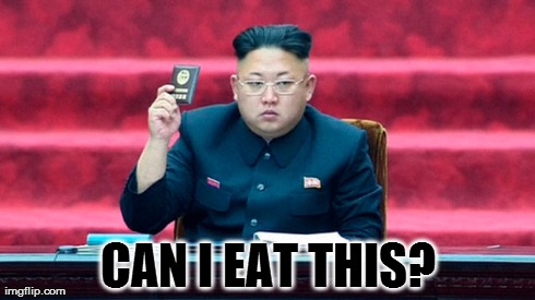 Nom nom nom | CAN I EAT THIS? | image tagged in can i eat this,kim jong un | made w/ Imgflip meme maker