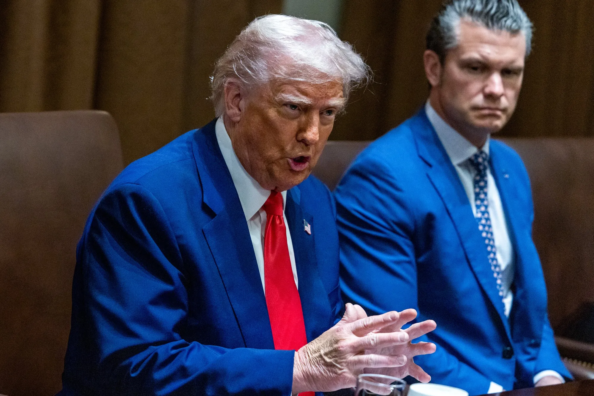 Trump and Hegseth Blank Meme Template