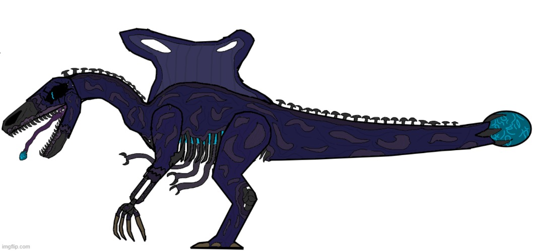 Uncanny Soul Eater Redesign: Original by Shiver, recreated by me. Basically a dino corpse controlled by parasites | made w/ Imgflip meme maker