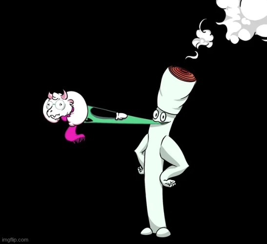 a fat blunt smoking a ralsei | image tagged in bro | made w/ Imgflip meme maker