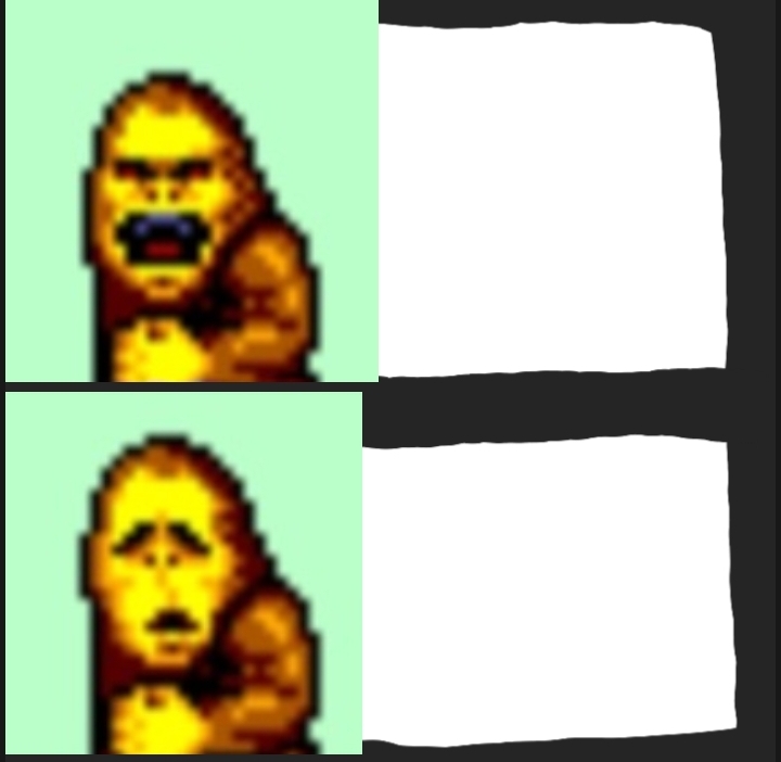 Master system george going sad Blank Meme Template