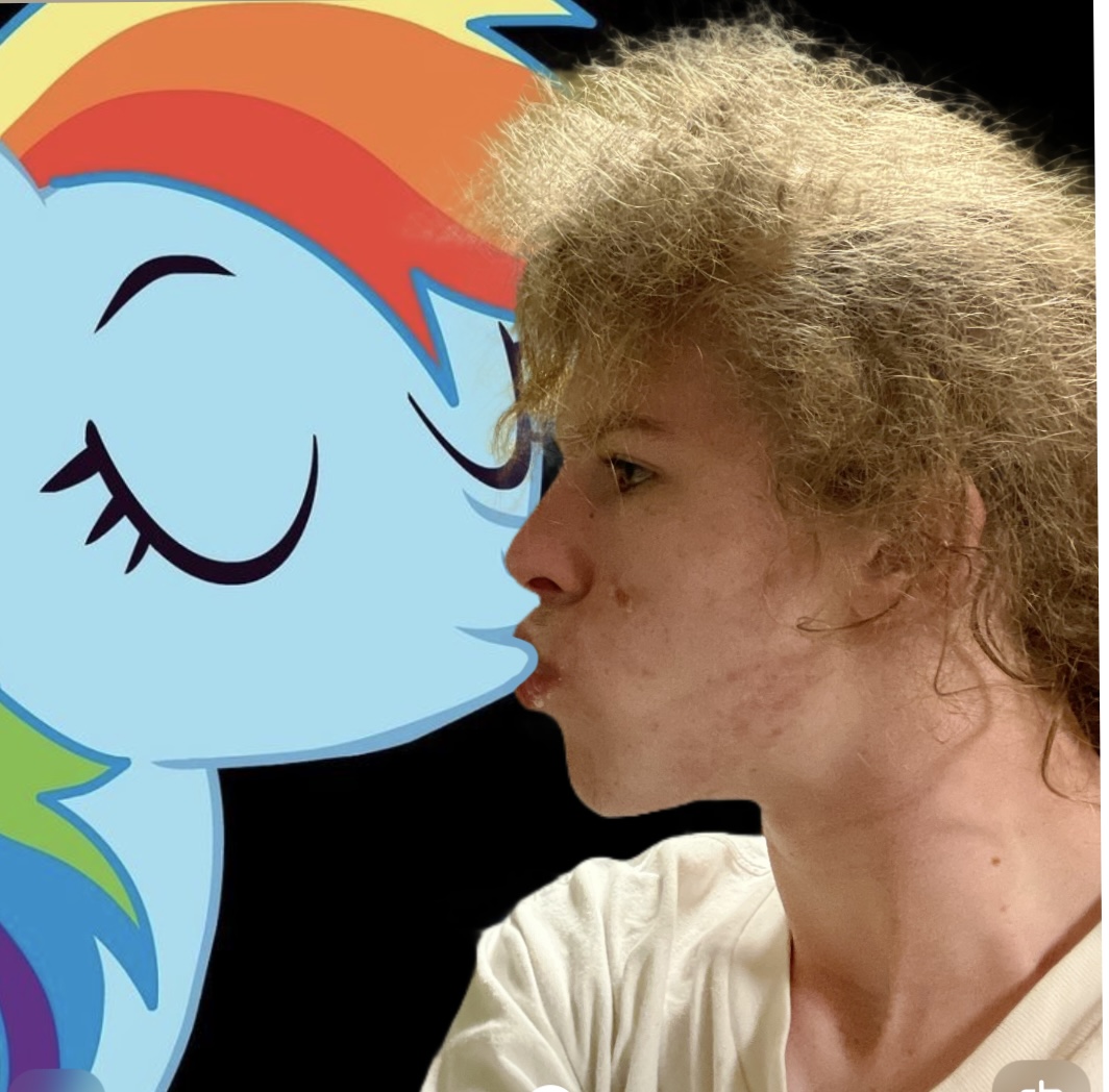Liam Keel X Rainbow Dash French-Kiss Blank Meme Template