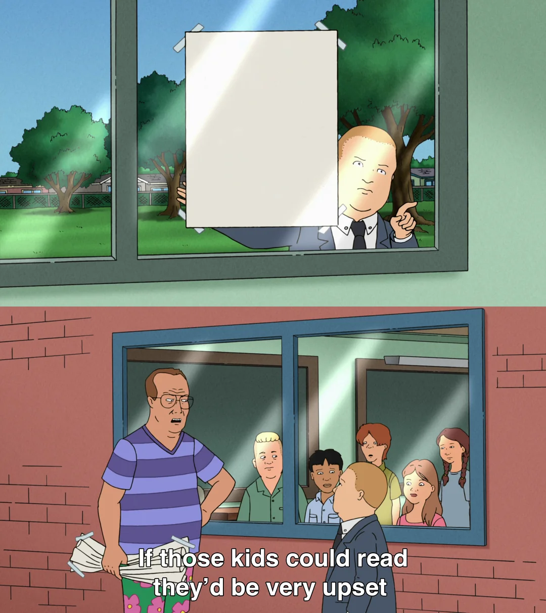 if those kids could read Blank Meme Template