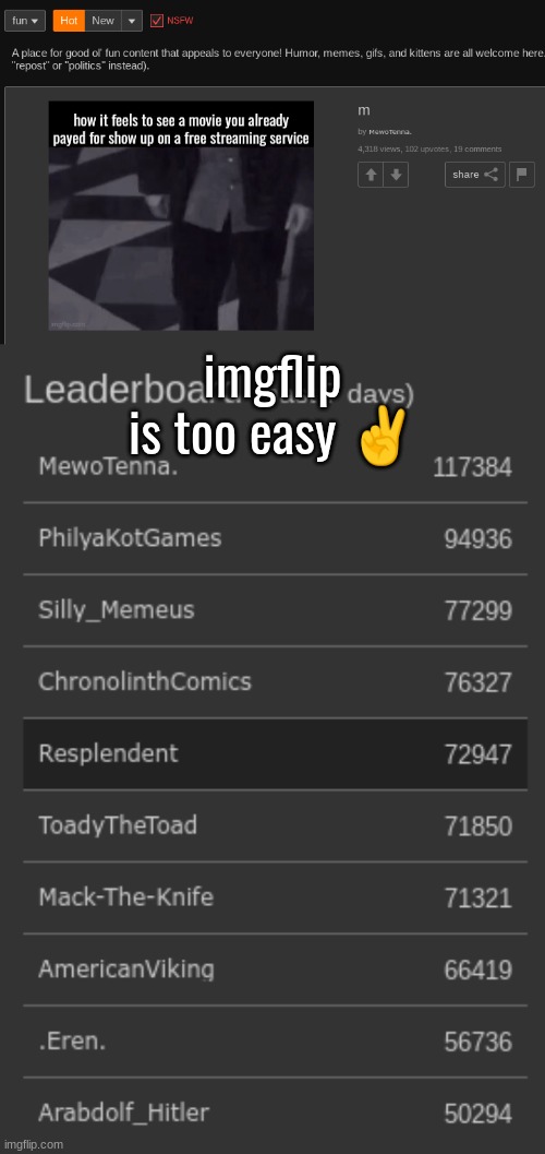 imgflip is too easy ✌ | made w/ Imgflip meme maker