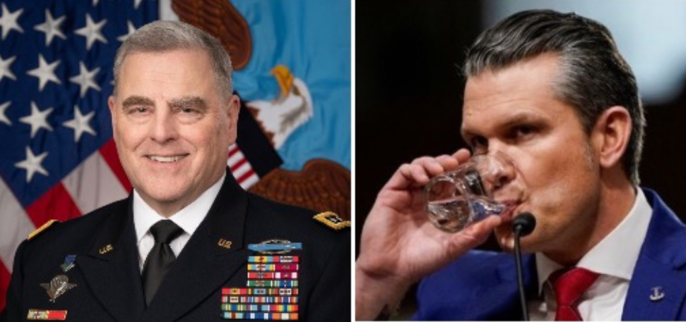 Milley vs Hegseth Blank Meme Template