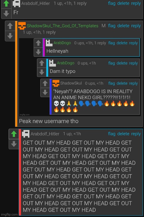 Day 1847227 of Reminding ArabDogo the ArabNekoGirl incident | made w/ Imgflip meme maker