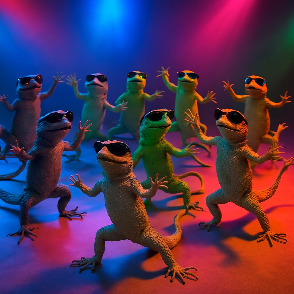 Lizards dancing Blank Meme Template
