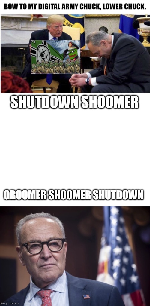 Shutdown shoomer | SHUTDOWN SHOOMER; GROOMER SHOOMER SHUTDOWN | image tagged in shutdown | made w/ Imgflip meme maker