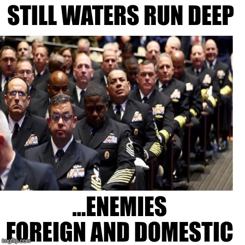 Blank Transparent Square Meme | STILL WATERS RUN DEEP ...ENEMIES 
FOREIGN AND DOMESTIC | image tagged in memes,blank transparent square | made w/ Imgflip meme maker