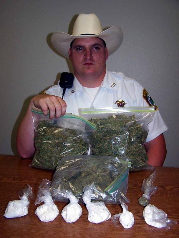 cop with drugs Blank Meme Template
