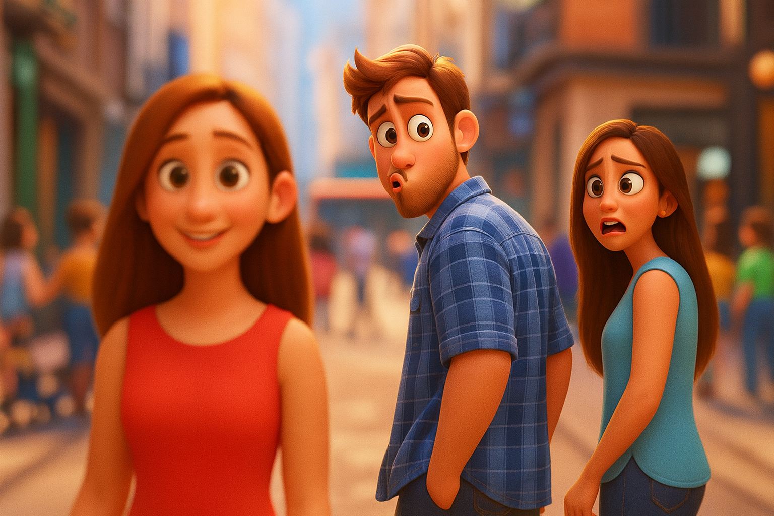 Distracted Boyfriend Cartoon Blank Meme Template