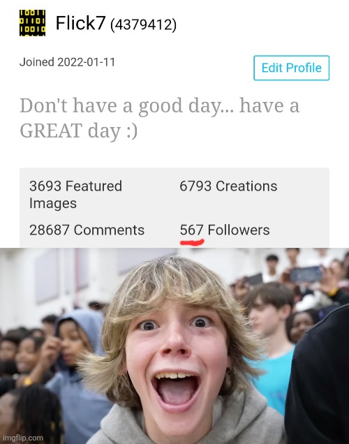 nice | image tagged in 67 kid | made w/ Imgflip meme maker
