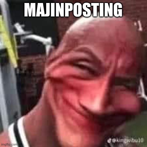 smiling rock | MAJINPOSTING | image tagged in smiling rock | made w/ Imgflip meme maker