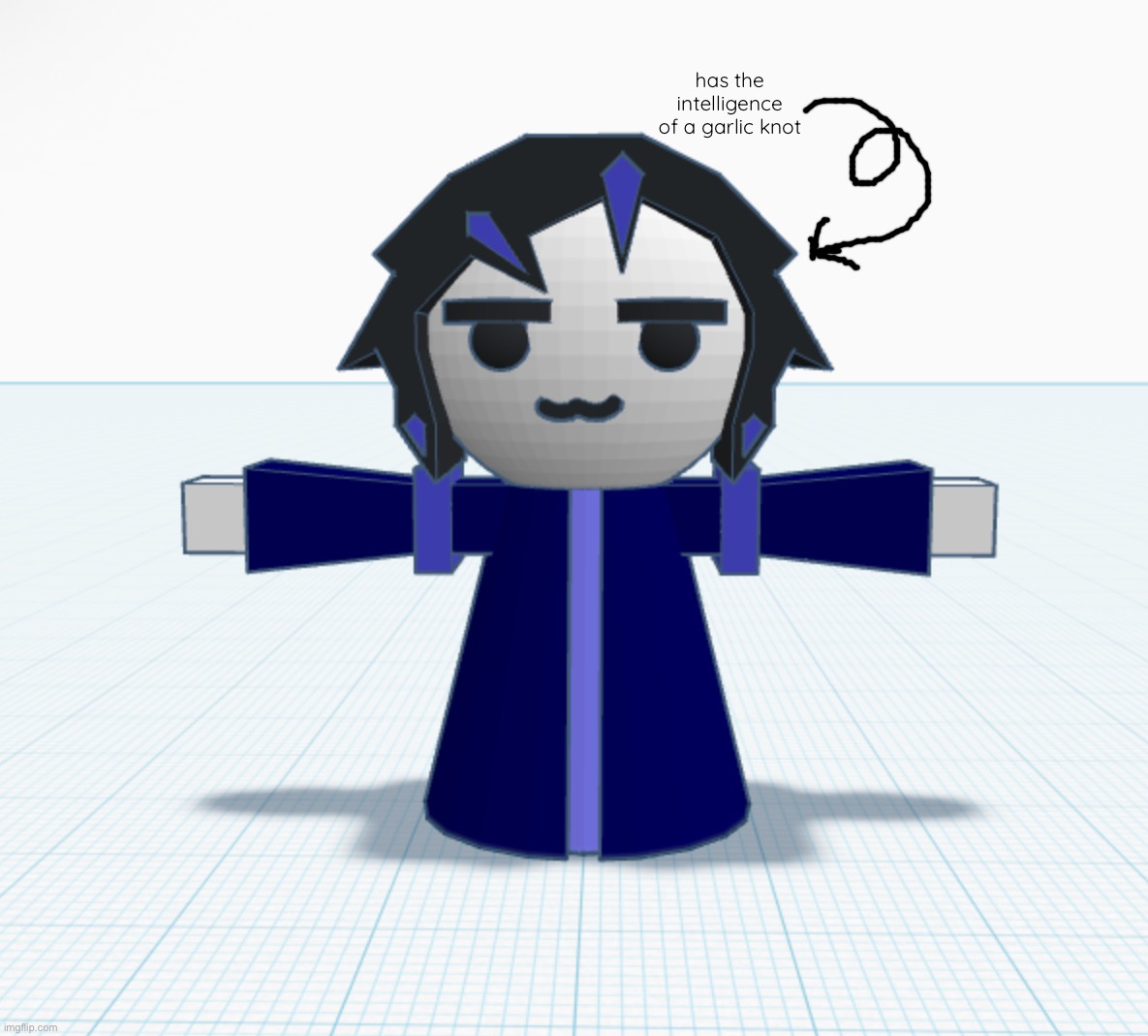 has the intelligence of a garlic knot | made w/ Imgflip meme maker