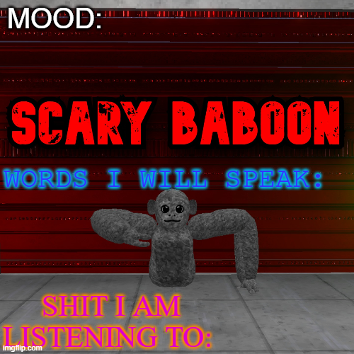 Scarty baboon tempate Blank Meme Template