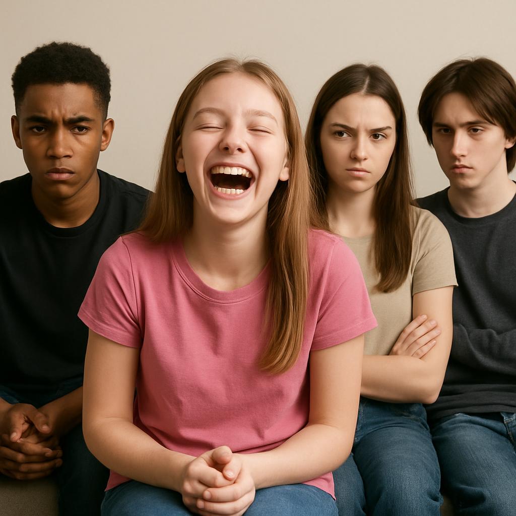 girl laughing Blank Meme Template