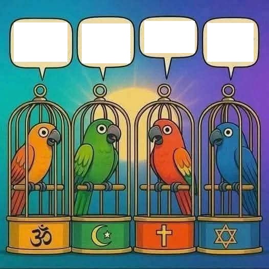 Religon Parrots Blank Meme Template