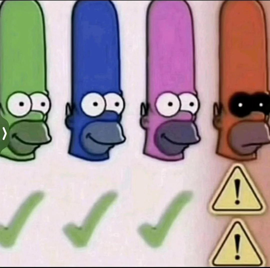 homer colours Blank Meme Template