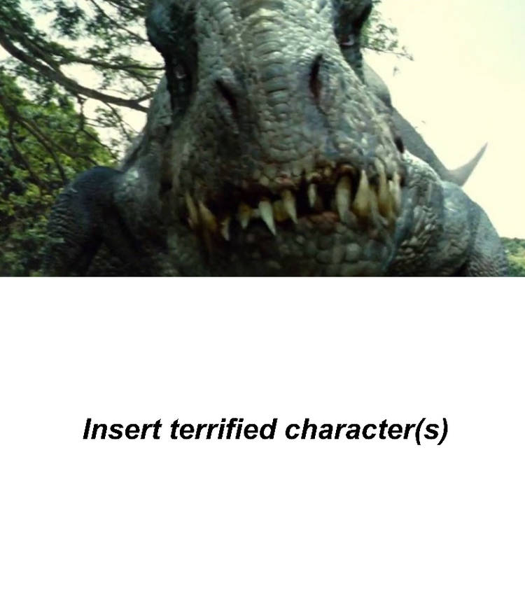 Who fears the indominus Rex Blank Meme Template