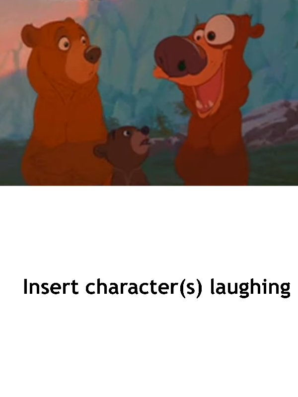 Who laughs at deformed bear Blank Meme Template