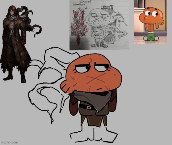here's the counterpart to the other darwin I drew (WIP) | made w/ Imgflip meme maker