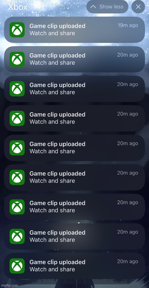 five hundred notifications from xbox app | made w/ Imgflip meme maker