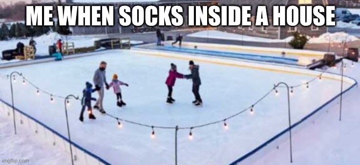 Me when socks in da house | ME WHEN SOCKS INSIDE A HOUSE | image tagged in fall,why are you reading this,oh wow are you actually reading these tags,i'm gonna pretend i didn't see that | made w/ Imgflip meme maker