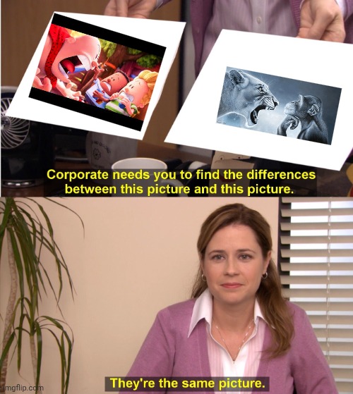 *-* | image tagged in memes,they're the same picture,funny,drake hotline bling | made w/ Imgflip meme maker