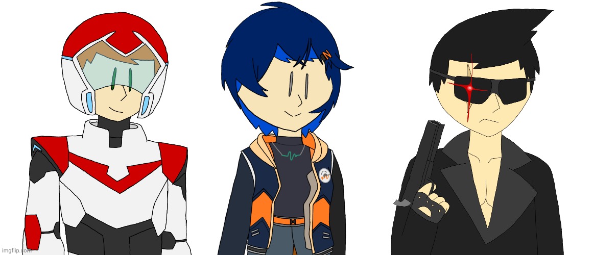 All 3 of my main OC's halloween cosplays (Kicking off Spooky month with this) | made w/ Imgflip meme maker
