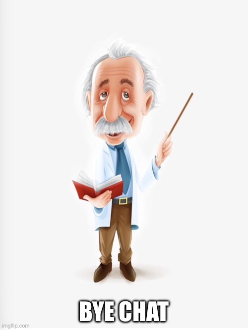 Albert Einstein | BYE CHAT | image tagged in albert einstein | made w/ Imgflip meme maker