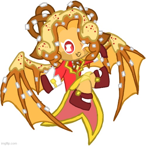 I tried to make her look acc to CRK style, oh well. I gave her hourglass shaped eyes | made w/ Imgflip meme maker