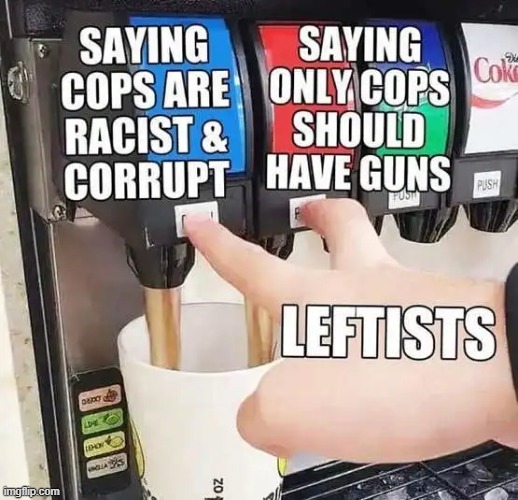 Pick one... | image tagged in liberal hypocrisy,cops,guns | made w/ Imgflip meme maker