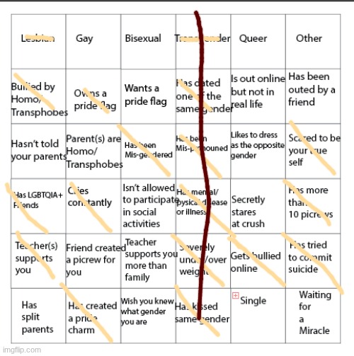 Got a bingo | image tagged in lgbtqia bingo | made w/ Imgflip meme maker
