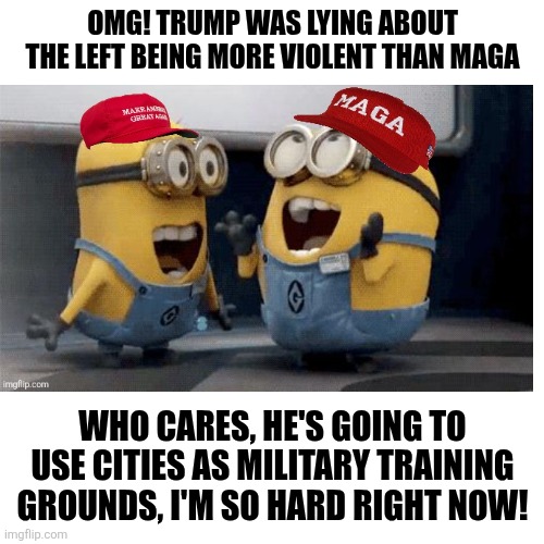 Blank Transparent Square Meme | OMG! TRUMP WAS LYING ABOUT THE LEFT BEING MORE VIOLENT THAN MAGA WHO CARES, HE'S GOING TO USE CITIES AS MILITARY TRAINING GROUNDS, I'M SO HA | image tagged in memes,blank transparent square | made w/ Imgflip meme maker