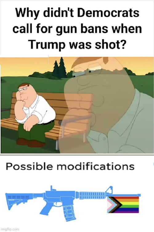 Why Didn't Democrats Call For Gun Bans When Trump Was Shot? | made w/ Imgflip meme maker