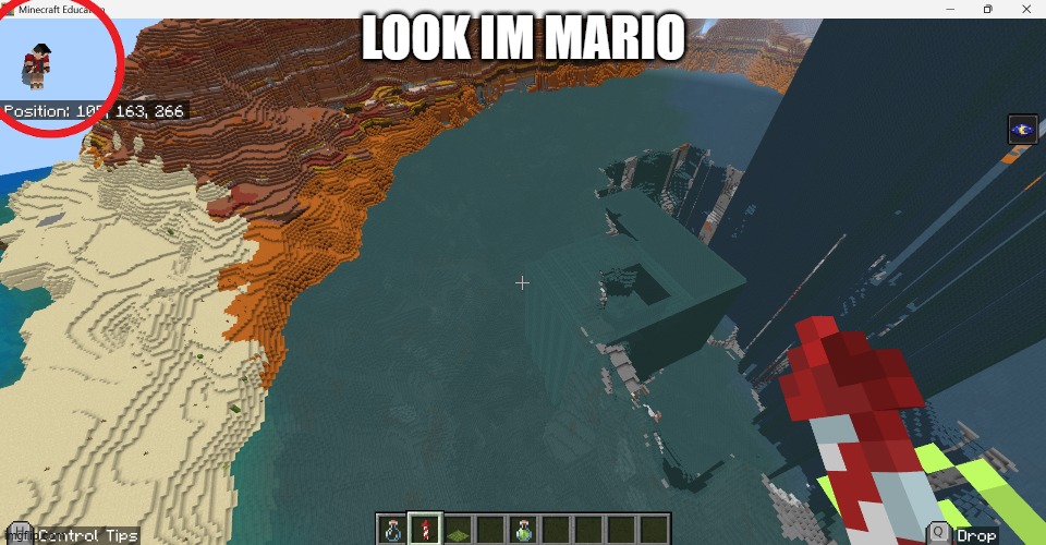 Minecraft Mario | LOOK IM MARIO | made w/ Imgflip meme maker